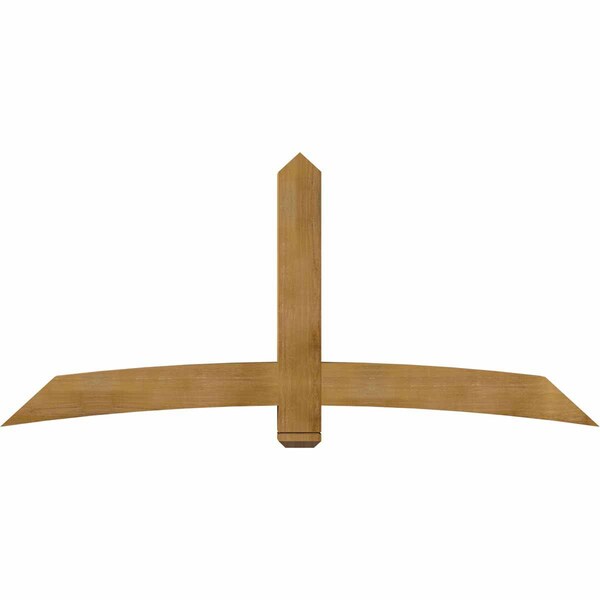 Ekena Millwork Bellingham Rough Sawn Timber Gable Bracket, Western Red Cedar, 84"W x 38"H x 6"D x 6"F, 11/12 Pitch GBW084X38X0606BEL00RWR - main